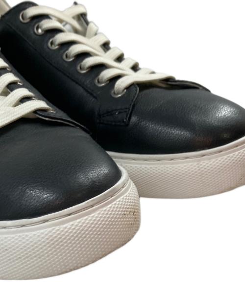 Aquascutum（アクアスキュータム）Aquascutum (アクアスキュータム) レザースニーカー ブラック サイズ:42Ⅼの古着・服飾アイテム