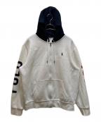 POLO RALPH LAURENポロ・ラルフローレン）の古着「袖プリントジップパーカー」｜ホワイト