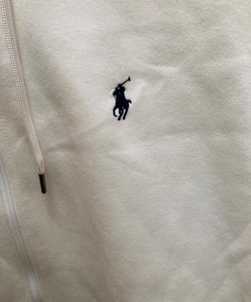 POLO RALPH LAUREN（ポロ・ラルフローレン）POLO RALPH LAUREN (ポロ・ラルフローレン) 袖プリントジップパーカー ホワイト サイズ:XLの古着・服飾アイテム