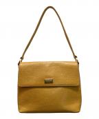 Kate Spadeケイトスペード）の古着「レザーショルダーバッグ」｜イエロー