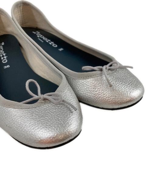 repetto（レペット）repetto (レペット) サンドリオン レザーバレエパンプス シルバー サイズ:36の古着・服飾アイテム