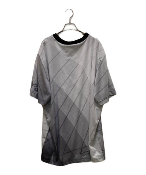 Y-3（ワイスリー）Y-3 (ワイスリー) フットボールシャツ ホワイト×グレー サイズ:XLの古着・服飾アイテム
