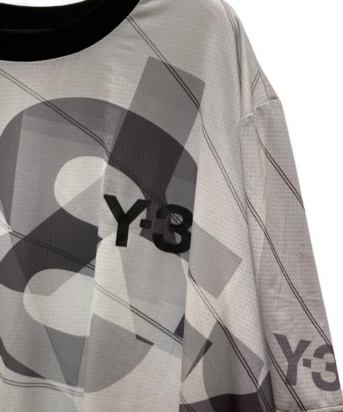 Y-3（ワイスリー）Y-3 (ワイスリー) フットボールシャツ ホワイト×グレー サイズ:XLの古着・服飾アイテム