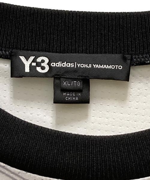 Y-3（ワイスリー）Y-3 (ワイスリー) フットボールシャツ ホワイト×グレー サイズ:XLの古着・服飾アイテム