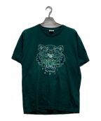 KENZOケンゾー）の古着「タイガーヘッド刺繍Tシャツ」｜グリーン