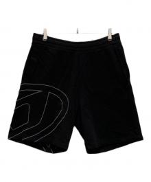 DIESEL（ディーゼル）の古着「ビッグオーバルD スウェットハーフパンツ」｜ブラック