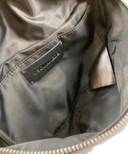 DSQUARED2（ディースクエアード）DSQUARED2 (ディースクエアード) アイコンプリントベルトバッグ ブラックの古着・服飾アイテム