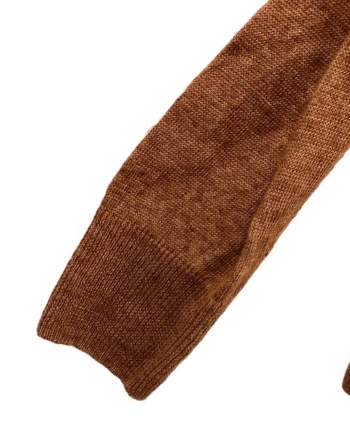 TOMORROW LAND tricot（トゥモローランド トリコ）TOMORROW LAND tricot (トゥモローランド トリコ) オーガニックリネンニットVネックカーディガン ブラウン サイズ:Mの古着・服飾アイテム