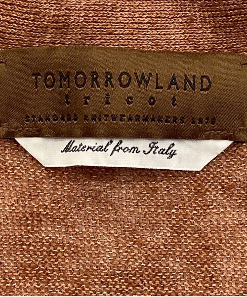 TOMORROW LAND tricot（トゥモローランド トリコ）TOMORROW LAND tricot (トゥモローランド トリコ) オーガニックリネンニットVネックカーディガン ブラウン サイズ:Mの古着・服飾アイテム