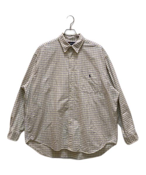 POLO RALPH LAUREN（ポロ・ラルフローレン）POLO RALPH LAUREN (ポロ・ラルフローレン) チェックシャツ ホワイト×イエロー サイズ:XLの古着・服飾アイテム