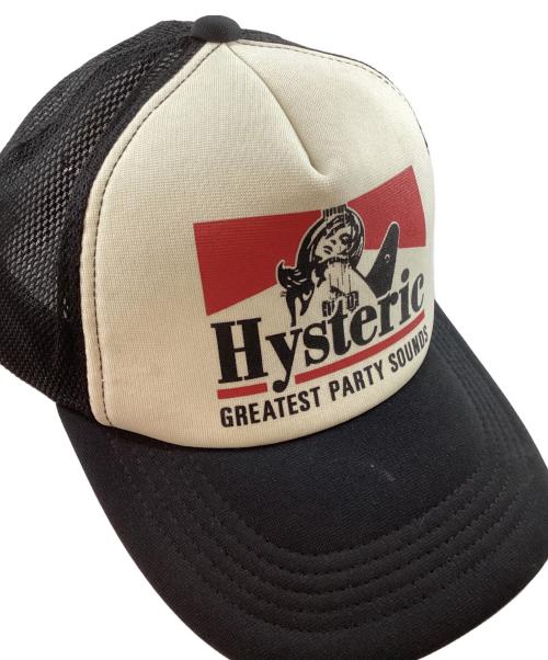 Hysteric Glamour（ヒステリックグラマー）Hysteric Glamour (ヒステリックグラマー) ギターガールメッシュキャップ ホワイトブラックの古着・服飾アイテム