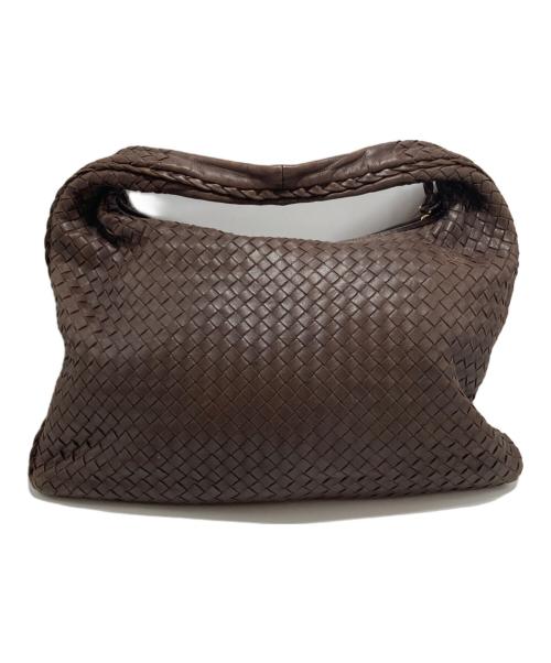 BOTTEGA VENETA（ボッテガベネタ）BOTTEGA VENETA (ボッテガベネタ) イントレチャート レザーワンショルダーバッグ ブラウンの古着・服飾アイテム
