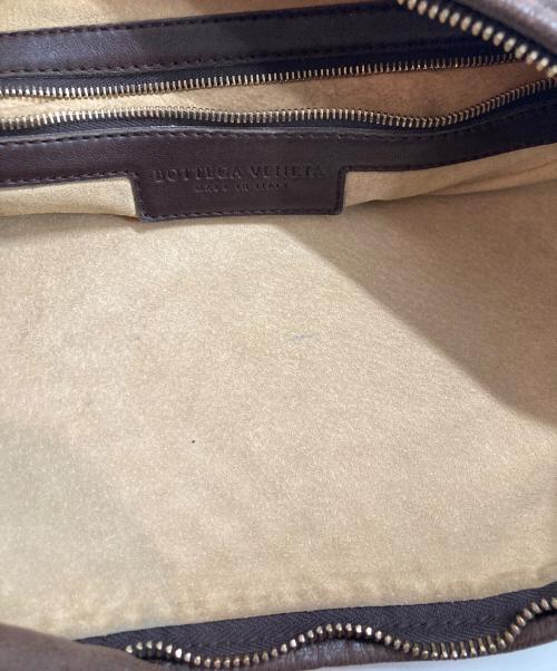 BOTTEGA VENETA（ボッテガベネタ）BOTTEGA VENETA (ボッテガベネタ) イントレチャート レザーワンショルダーバッグ ブラウンの古着・服飾アイテム