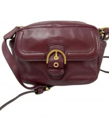 COACH（コーチ）の古着「レザーショルダーバッグ」｜レッド