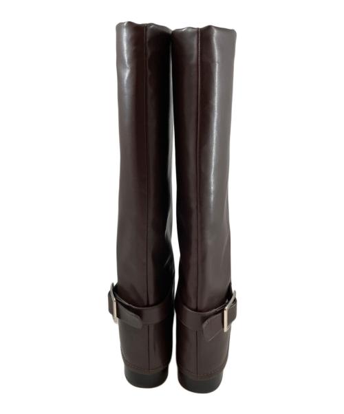 FRAY ID（フレイ アイディー）FRAY ID (フレイ アイディー) ゲートロングブーツ ブラウン サイズ:37の古着・服飾アイテム