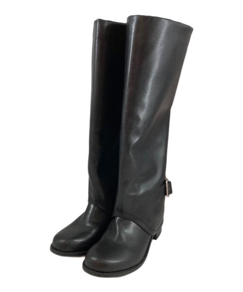 FRAY ID（フレイ アイディー）FRAY ID (フレイ アイディー) ゲートロングブーツ ブラック サイズ:37の古着・服飾アイテム