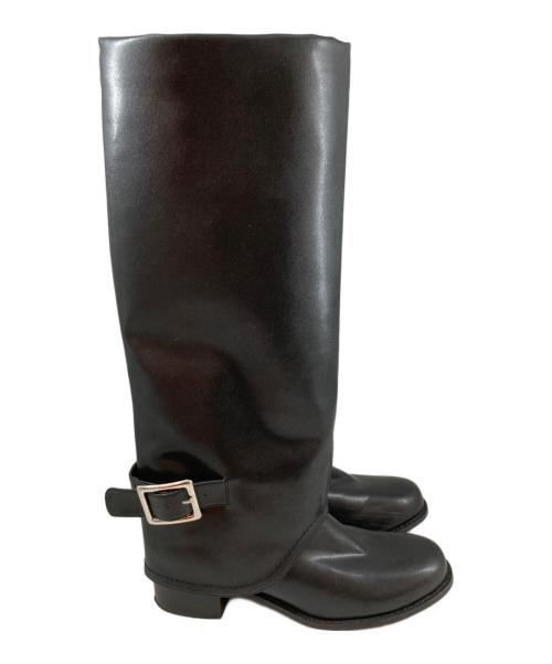 FRAY ID（フレイ アイディー）FRAY ID (フレイ アイディー) ゲートロングブーツ ブラック サイズ:37の古着・服飾アイテム