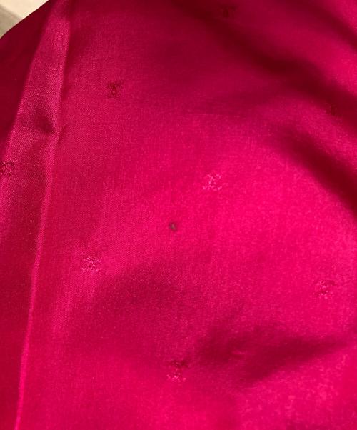 CHANEL（シャネル）CHANEL (シャネル) ヴィンテージココマークボタンノーカラーツイードジャケット レッド サイズ:38の古着・服飾アイテム