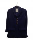 CHANELシャネル）の古着「ヴィンテージココマークツイードジャケット」｜ブルー