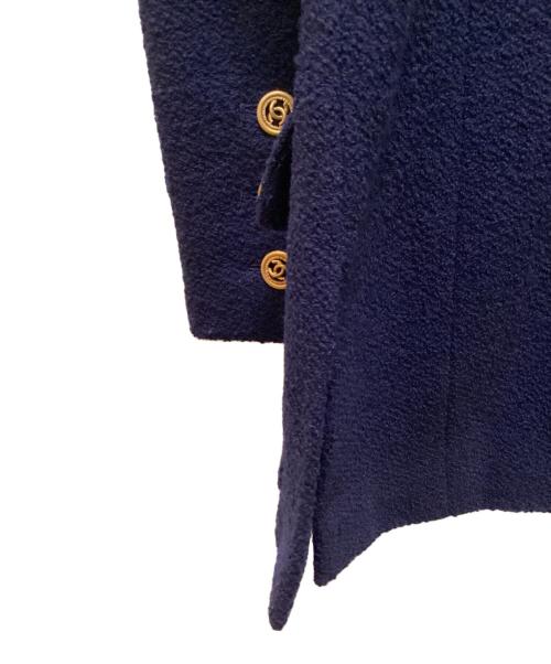 CHANEL（シャネル）CHANEL (シャネル) ヴィンテージココマークツイードジャケット ブルー サイズ:不明の古着・服飾アイテム