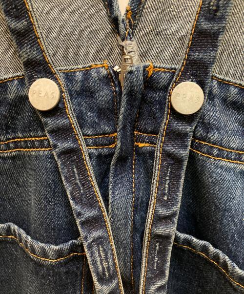 PEAS（ピース）PEAS (ピース) GALLARDA GALANTE (ガリャルダガランテ) コラボデニムサロペット インディゴの古着・服飾アイテム