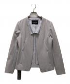 green label relaxingグリーンレーベルリラクシング）の古着「D ノーラペル ジャケット」｜グレー