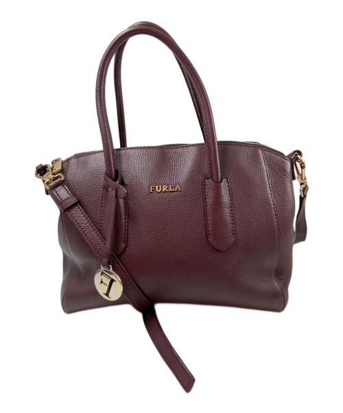 FURLA（フルラ）FURLA (フルラ) 2WAYレザーバッグ パープルの古着・服飾アイテム