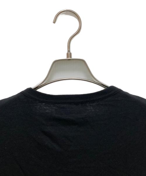 REGULATION Yohji Yamamoto MEN（レギュレーション ヨウジヤマモト）REGULATION Yohji Yamamoto MEN (レギュレーション ヨウジヤマモト) アシンメトリーコットンリネンTシャツ ブラック サイズ:3の古着・服飾アイテム