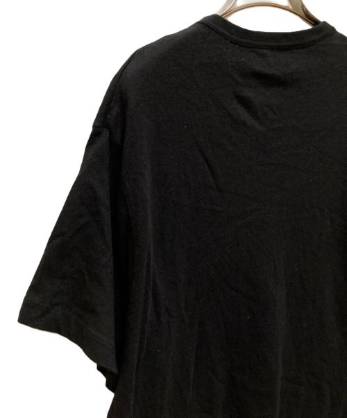 REGULATION Yohji Yamamoto MEN（レギュレーション ヨウジヤマモト）REGULATION Yohji Yamamoto MEN (レギュレーション ヨウジヤマモト) アシンメトリーコットンリネンTシャツ ブラック サイズ:3の古着・服飾アイテム