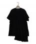 REGULATION Yohji Yamamoto MEN（レギュレーション ヨウジヤマモト）の古着「アシンメトリーコットンリネンTシャツ」｜ブラック