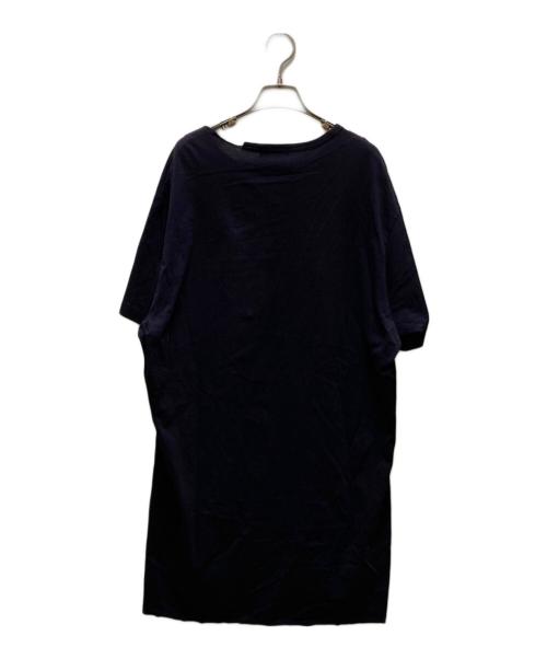 Yohji Yamamoto pour homme（ヨウジヤマモト プールオム）Yohji Yamamoto pour homme (ヨウジヤマモト プールオム) フロントスリット ロング カットソー ネイビー サイズ:3の古着・服飾アイテム