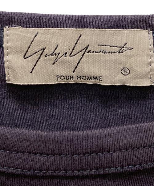 Yohji Yamamoto pour homme（ヨウジヤマモト プールオム）Yohji Yamamoto pour homme (ヨウジヤマモト プールオム) フロントスリット ロング カットソー ネイビー サイズ:3の古着・服飾アイテム