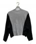 MM6 Maison Margiela (エムエムシックスメゾンマルジェラ) 22SS ギャザーショルダー 切り替え ドルマリンスリーブ 長袖Tシャツ ブラック×グレー サイズ:S：9000円