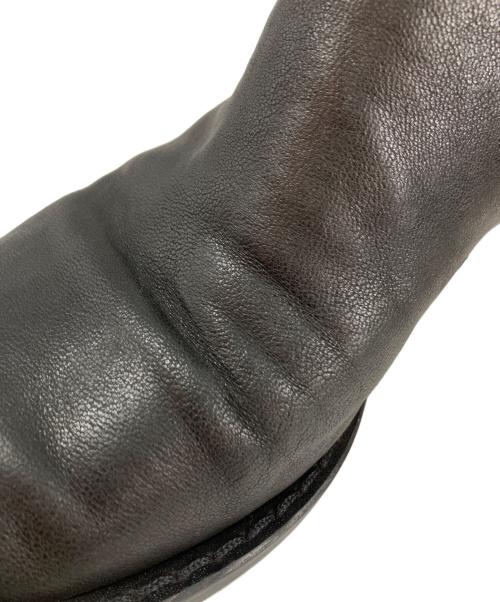 MM6 Maison Margiela（エムエムシックスメゾンマルジェラ）MM6 Maison Margiela (エムエムシックスメゾンマルジェラ) ミラーヒール サイドジップ レザーブーツ ブラック サイズ:38の古着・服飾アイテム