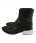 MM6 Maison Margiela (エムエムシックスメゾンマルジェラ) ミラーヒール サイドジップ レザーブーツ ブラック サイズ:38：7000円