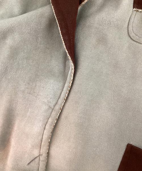 VINTAGE（ヴィンテージ）VINTAGE (ヴィンテージ) ヴィンテージスモーキンジャケット ベージュ×ブラウン サイズ:表記無しの古着・服飾アイテム