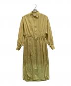 HYKEハイク）の古着「ギャザーシャツドレス」｜イエロー