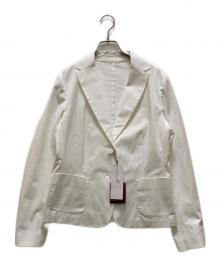 Max Mara Studio（マックスマーラ ストゥディオ）の古着「ストレッチ2Bテーラードジャケット」｜ホワイト