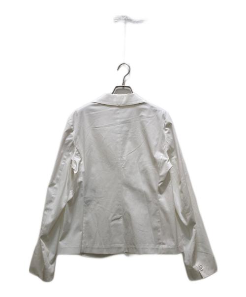 Max Mara Studio（マックスマーラ ストゥディオ）MAX MARA STUDIO (マックスマーラ ストゥディオ) ストレッチ2Bテーラードジャケット ホワイト サイズ:46の古着・服飾アイテム