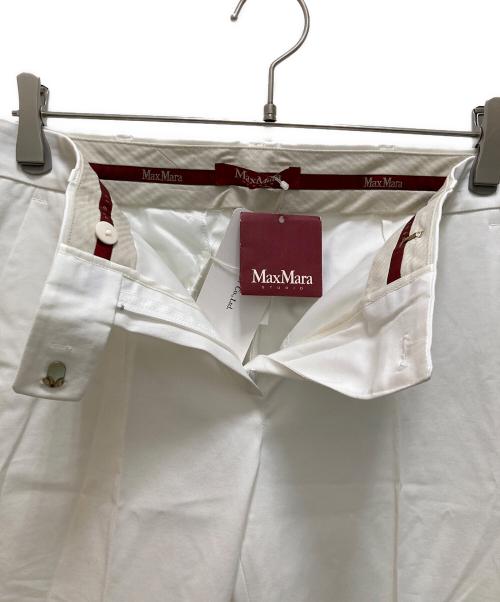 Max Mara Studio（マックスマーラ ストゥディオ）Max Mara Studio (マックスマーラ ストゥディオ) コットンスラックス ホワイト サイズ:36 未使用品の古着・服飾アイテム