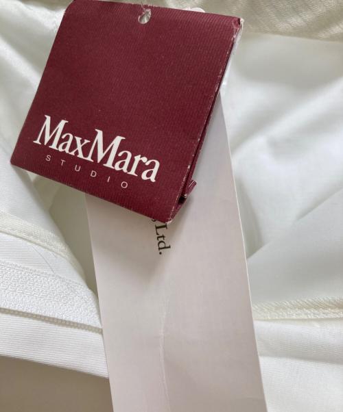 Max Mara Studio（マックスマーラ ストゥディオ）Max Mara Studio (マックスマーラ ストゥディオ) コットンスラックス ホワイト サイズ:36 未使用品の古着・服飾アイテム