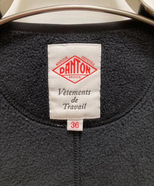 DANTON（ダントン）DANTON (ダントン) ノーカラー フリース ジャケット ブラック サイズ:36の古着・服飾アイテム