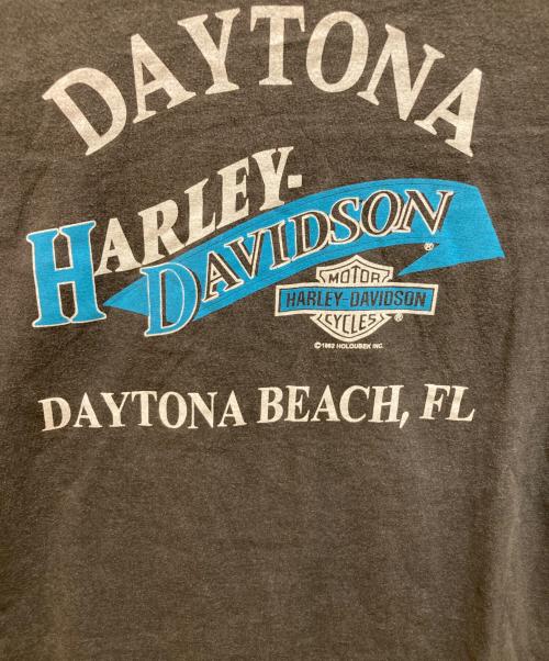 HARLEY-DAVIDSON（ハーレーダビッドソン）HARLEY-DAVIDSON (ハーレーダビッドソン) 90s フレイムプリントロングスリーブカットソー グレー サイズ:Lの古着・服飾アイテム