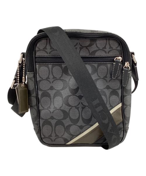 COACH（コーチ）COACH (コーチ) シグネチャーショルダーバッグ ブラックの古着・服飾アイテム
