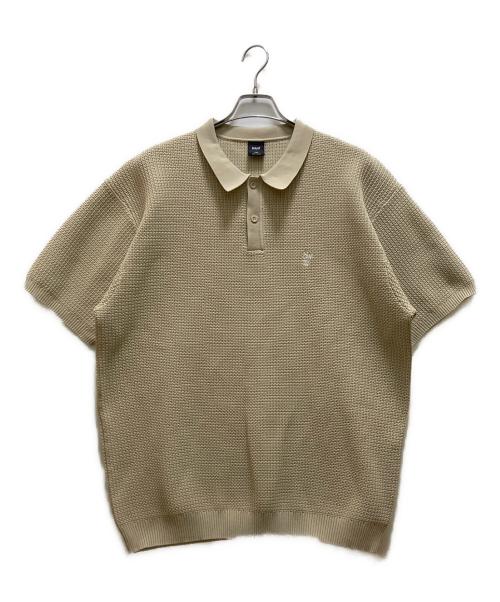 HUF（ハフ）HUF (ハフ) KNIT POLO ベージュ サイズ:XXLの古着・服飾アイテム