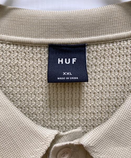 HUF（ハフ）HUF (ハフ) KNIT POLO ベージュ サイズ:XXLの古着・服飾アイテム