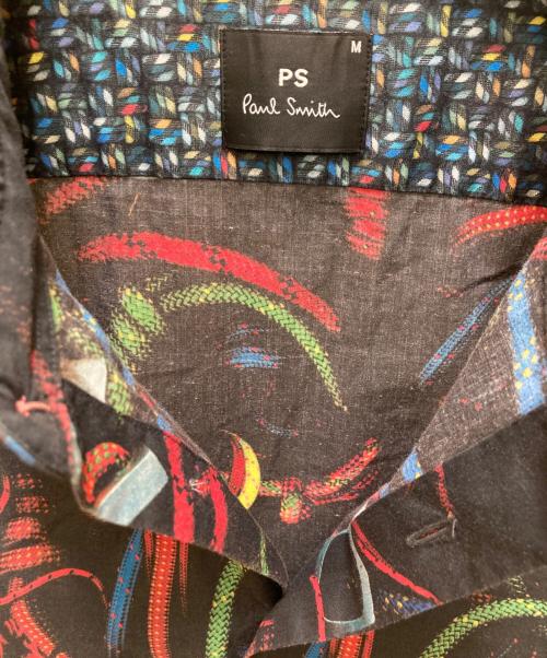 PS Paul Smith（ＰＳポールスミス）PS Paul Smith (ＰＳポールスミス) 総柄シャツ ブラック サイズ:Mの古着・服飾アイテム