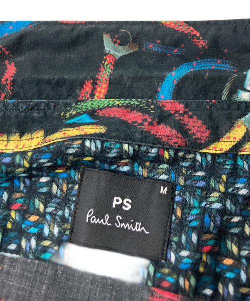 PS Paul Smith（ＰＳポールスミス）PS Paul Smith (ＰＳポールスミス) 総柄シャツ ブラック サイズ:Mの古着・服飾アイテム