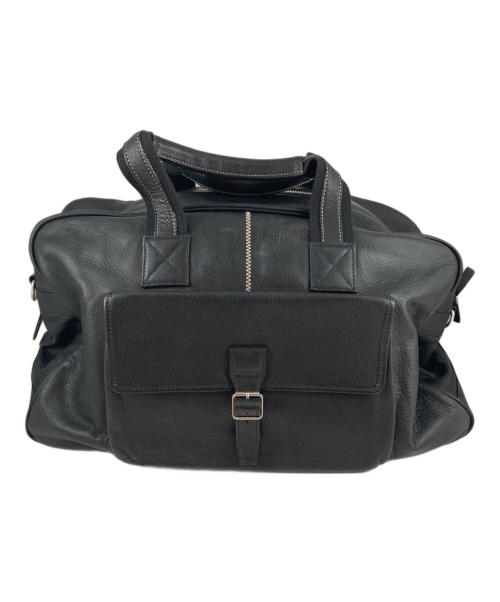 BURBERRY（バーバリー）BURBERRY (バーバリー) 裏地ノバチェック 2WAYレザーボストンバッグ ブラックの古着・服飾アイテム