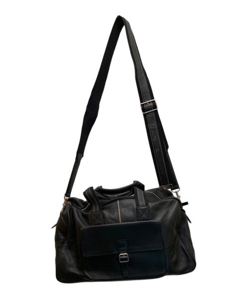 BURBERRY（バーバリー）BURBERRY (バーバリー) 裏地ノバチェック 2WAYレザーボストンバッグ ブラックの古着・服飾アイテム